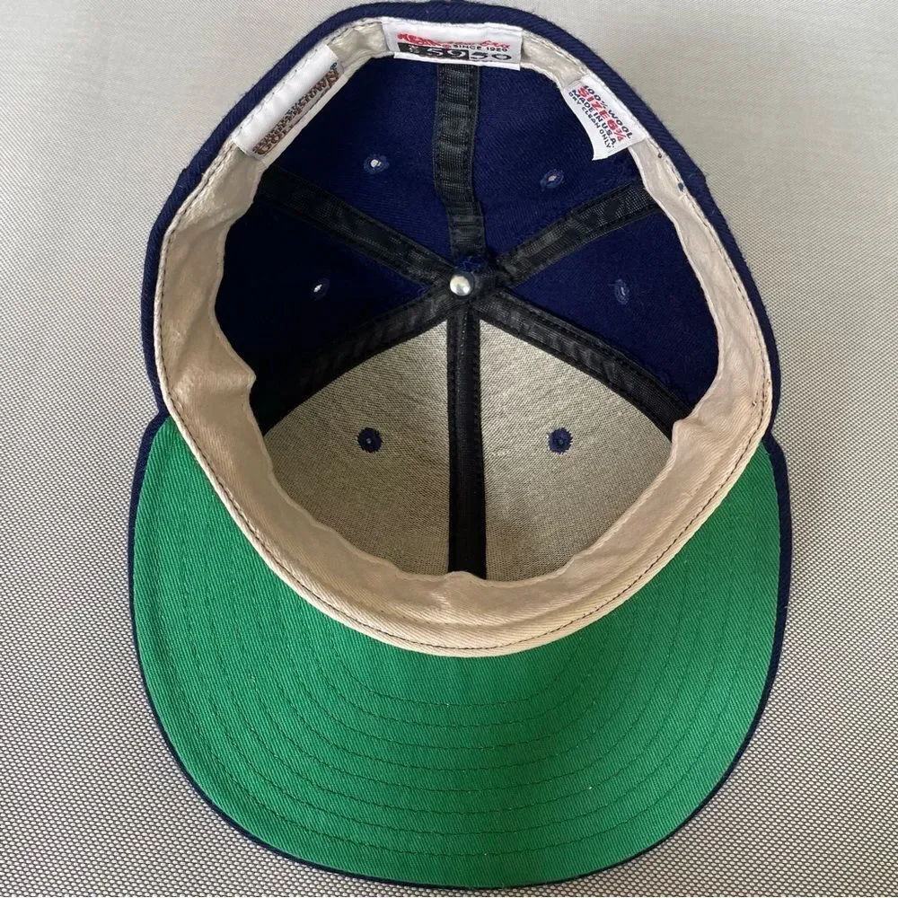 VTG Brooklyn Dodgers New Era 1920 5950 Pro Model Fitted Hat 100% Wool Size 6 3/4